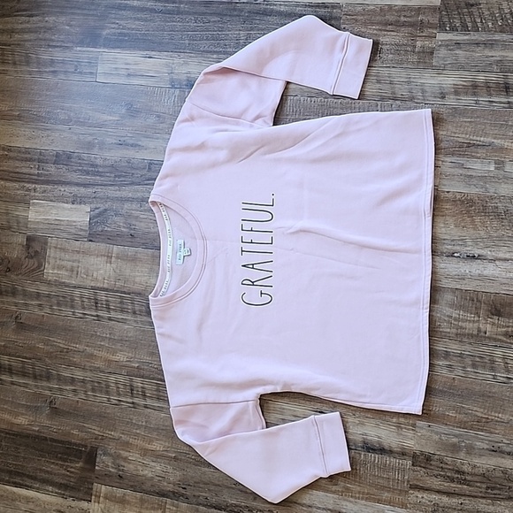 Rae Dunn Tops - Rae Dunn Grateful Sweatshirt Sz XL
